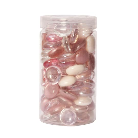 Cream &#x26; Pink Glass Gems By Ashland&#x2122;